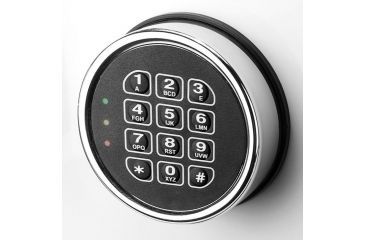 Image of Barska White Keypad Jewelry Safe, Dark Interior, Steel, White, Outer Size 18 x 14 x 17.5 in AX12732