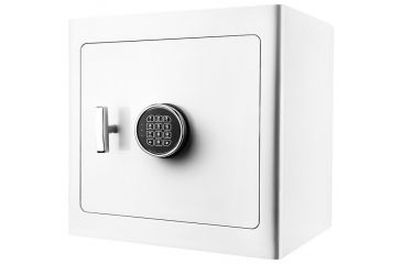 Image of Barska White Keypad Jewelry Safe, Fireproof, Motion Sensor Light Interior, White, External Size 18 x 14 x 17.5 in AX12672