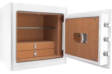 Image of Barska White Keypad Jewelry Safe Tan Interior, White, Medium AX13104