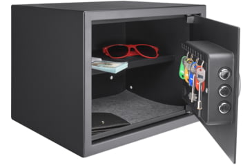 Image of Barska WL80 WardenLight 0.8 Cu. ft Digital Keypad Safe with Interior LED Light, Black, Small, AX13748