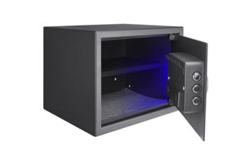 Image of Barska WL80 WardenLight 0.8 Cu. ft Digital Keypad Safe with Interior LED Light, Black, Small, AX13748