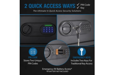 Image of Barska WL80 WardenLight 0.8 Cu. ft Digital Keypad Safe with Interior LED Light, Black, Small, AX13748