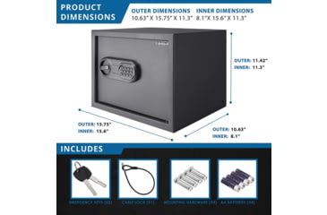 Image of Barska WL80 WardenLight 0.8 Cu. ft Digital Keypad Safe with Interior LED Light, Black, Small, AX13748