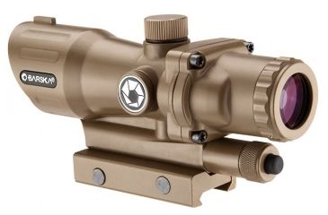 Image of Barska IR AR-15 / M-16 Electro Sight Rifle Scope, 4x30mm, Illuminated IR Target Dot, Second Focal Plane, Tan, AC12454