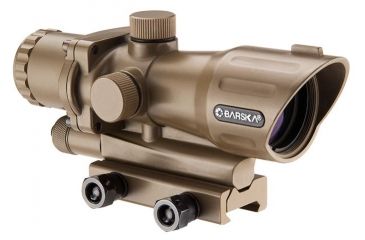 Image of Barska IR AR-15 / M-16 Electro Sight Rifle Scope, 4x30mm, Illuminated IR Target Dot, Second Focal Plane, Tan, AC12454
