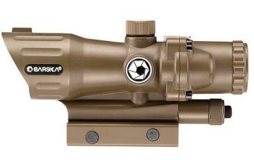 Image of Barska IR AR-15 / M-16 Electro Sight Rifle Scope, 4x30mm, Illuminated IR Target Dot, Second Focal Plane, Tan, AC12454