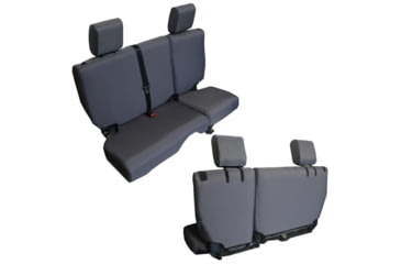 Image of Bartact Jeep JKU Seat Covers Rear Split Bench 2008-2010 Wrangler JKU Baseline Performance, Graphite, JKBC0810R4G