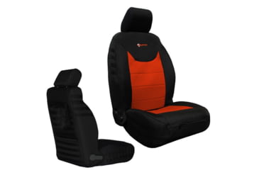 Image of Bartact Jeep Seat Covers Front 13-18 Wrangler JK/JKU Tactical Series SRS Air Bag And Non Compliant, Black/Red, JKTC2013FPBR