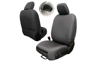 Image of Bartact Jeep Seat Covers Rear Split Bench No Armrest 2018 plus Wrangler JLU, 4 Door, Baseline Performance, Graphite, JLBC2018R4G