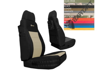 Image of Bartact Jeep TJ Seat Covers Front 2003-2006 Wrangler TJ Tactical Series, Black/ACU Camo, TJSC0306FPBA