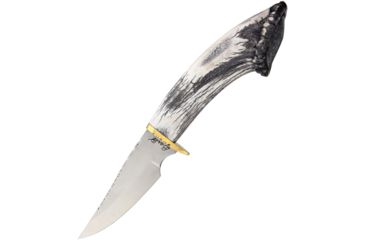 Image of Barto Elk Antler Turquoise Fixed Blade Knife, 5in, Stainless Steel, Standard Edge, Elk Antler Handle BRT005