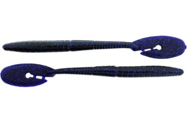 Image of Bass Assassin BANG Lures Ding Dong, 6in, 15 per Pack, Black Grape/Blue Glitter, 6, DDW57532