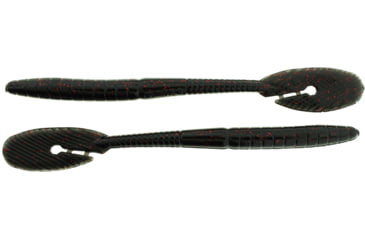 Image of Bass Assassin BANG Lures Ding Dong, 6in, 15 per Pack, Black/Red Glitter, 6, DDW57419