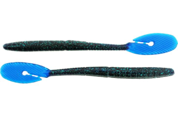 Image of Bass Assassin BANG Lures Ding Dong, 6in, 15 per Pack, Junebug/Blue Tail, 6, DDW57237