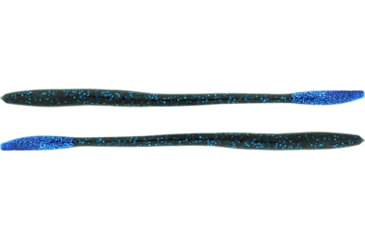 Image of Bass Assassin BANG Lures Tapout, 7.5in, 12 per Pack, Black/Blue Glitter Tail, 7.5, TO64405