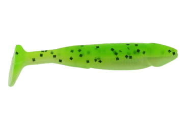 Image of Bass Assassin Crappie Dapper Torpedo Shad Tail Swimbaits, 10, 2in, Chartreuse Pepper Torpedo Shad, DDA48341