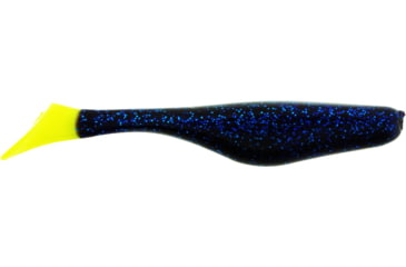 Image of Bass Assassin Lures Turbo Shad Swimbait, 4in, 10 per Pack, Electric Blue/Limetreuse Tail, 4, TSA30254