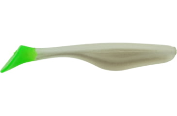Image of Bass Assassin Lures Turbo Shad Swimbait, 4in, 10 per Pack, Pearl/Chartreuse Tail, 4, TSA30256