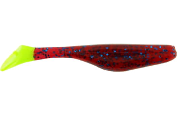 Image of Bass Assassin Lures Turbo Shad Swimbait, 4in, 10 per Pack, Plum/Chartreuse Tail, 4, TSA30255