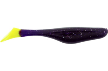 Image of Bass Assassin Lures Turbo Shad Swimbait, 4in, 10 per Pack, Purple Canary, 4, TSA30211