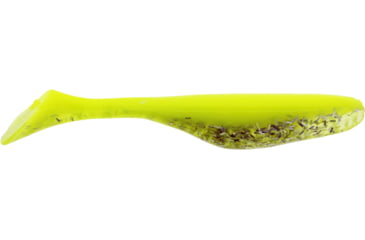 Image of Bass Assassin Lures Turbo Shad Swimbait, 4in, 10 per Pack, Treuse Goose, 4, TSA30319