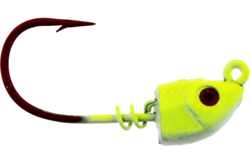 Image of Bass Assassin Red Hook Spring Lock, 1/4 oz, Hook 4/0, 4 per Pack, Chartreuse Flash, 1/4 oz, RSLJ60005