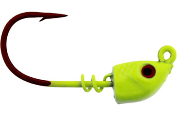 Image of Bass Assassin Red Hook Spring Lock, 1/8 oz, Hook 4/0, 4 per Pack, Chartreuse Flash, 1/8 oz, RSLJ59005