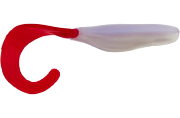 Image of Bass Assassin Walleye Assassin Curly Shad, 4in, 10 per Pack, Albino/Fire Tail, 4, WC33240