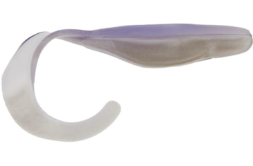 Image of Bass Assassin Walleye Assassin Curly Shad, 4in, 10 per Pack, Albino Shad, 4, WC33330
