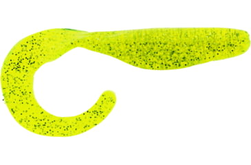 Image of Bass Assassin Walleye Assassin Curly Shad, 4in, 10 per Pack, Chartreuse Silver Glitter, 4, WC33452