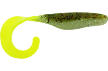 Image of Bass Assassin Walleye Assassin Curly Shad, 4in, 10 per Pack, Chicken on a Chain, 4, WC33214