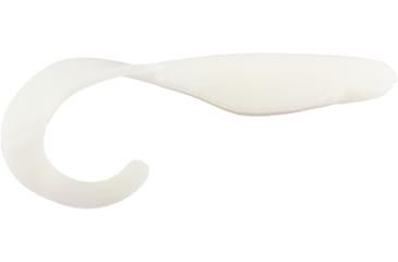 Image of Bass Assassin Walleye Assassin Curly Shad, 4in, 10 per Pack, White, 4, WC33108