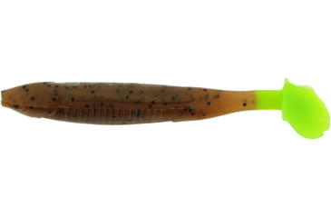 Image of Bass Assassin Walleye Assassin Die Dapper, 3in, 10 per Pack, Pumpkinseed/Chart. Tail, 3, WDD82215