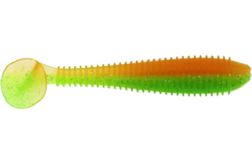 Image of Bass Assassin Walleye Assassin Litl Boss, 3.5in, 6 per Pack, Cantaloupe, 3.5, WBS31399
