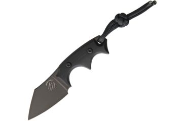 Image of Bastinelli Creations BB Drago Black PVD Fixed Blade Knife, 2in, Standard Edge, Black, Micarta Handle BAS10V2B
