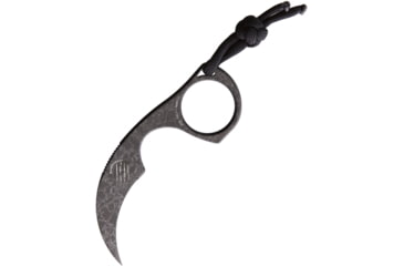 Image of Bastinelli Creations Diagnostic Karambit Skull Knife, 1.5 black PVD coated N690Co steel karambit blade, One-piece construction, DIAGNOSTIC PVD SKULLS E