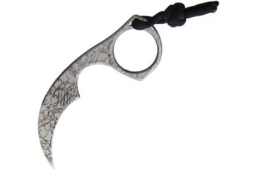 Image of Bastinelli Creations Diagnostic Karambit Skulls Knife, 1.5 Bohler N690 stainless karambit blade, Skull artwork on blade and handle, DIAGNOSTIC SW SKULLS E