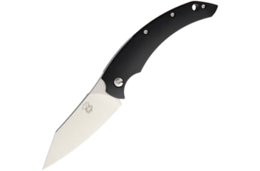 Image of Bastinelli Creations Dragotac Slim Folder FRN Folding Knife, 3in Satin Bohler N690 SS Blade, Black Frn Handle, Black Leather Sleeve, DRAGOTAC SLIM FOX FRN