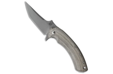 Image of Bastinelli Creations, Fox Knives Bastinelli Creations Gecko Frame Lock Gray Ti/Canvas Micarta 3.35" SW*DISC*, Gray, Bohler N690, adult, BHQ-231142