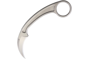 Image of Bastinelli Creations PiKa Karambit SW Knife, 5.13in Overall, 1.75in Stonewash N690 SS Blade, One Piece Construction, Black Kydex Sheath, PIKA SATIN