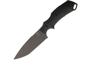 Image of Bastinelli Creations RED V2 Fixed Blade Black PVD Fixed Blade Knife, 4in, Standard Edge, Black, Micarta Handle BAS04V2