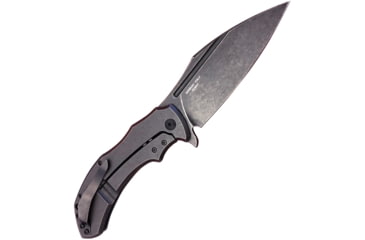 Image of Bastinelli Creations Shadow Framelock Folding Knife, 3.75in Black Stonewash Elmax Steel Blade, Black Stonewash Titanium Handle, Pocket Clip, Black Synthetic Case, SHADOW FULL TITANIUM