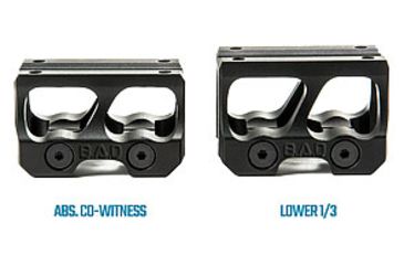 Image of Battle Arms Development Lightweight Optic Mount, Trijicon MRO, Lower 1/3, Black BAD-LOM-MRO-1/3-B