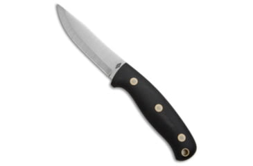 Image of Battle Horse Knives Battle Horse Knives Feather Stick Fixed Blade Knife Black Micarta 4" Satin BHK, Black, O1, adult, BHQ-37844