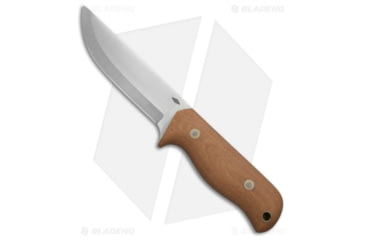 Image of Battle Horse Knives Hawg Dog Fixed Blade Knife, 4.75in, O1, Normal Blade, Micarta Brown/Tan Handle, Steel/Brown/Tan, 9.25in, BHQ-37846
