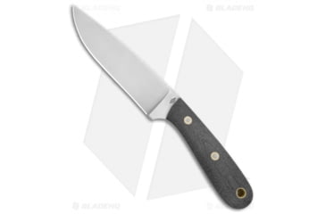 Image of Battle Horse Knives Highlander Fixed Blade Knife, 5.50in, O1, Drop Point Blade, Micarta Black Handle, Steel/Black, 10.125in, BHQ-77692