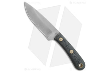 Image of Battle Horse Knives Patriot Scout Fixed Blade Knife, 4.25in, O1, Drop Point Blade, Micarta Black Handle, Saber Satin, Steel/Black, 8.125in, BHQ-71384
