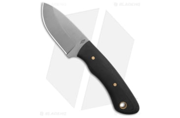 Image of Battle Horse Knives Slug Fixed Blade Knife, 2.80in, O1, Drop Point Blade, Micarta Black Handle, Steel/Black, 6.68in, BHQ-198228