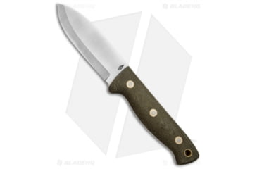 Image of Battle Horse Knives Smoky Mtn. Razor Fixed Blade Knife, 4.00in, O1, Drop Point Blade, Micarta OD Green Handle, Steel/OD Green, 8.625in, BHQ-71206