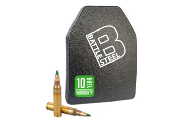 Image of Battle Steel Level III+ Special Threat Armor Plate, Green Tip Protection, 10 x 12in, Shooters Cut, Multi-Curve, BS3+MC1012